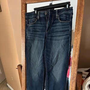 Next Level Apparel Women's Deep Indigo Straight Leg Jeans